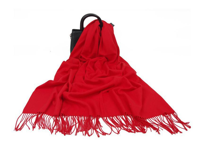 White Cashmere Scarf: Thickened, Solid Color, Versatile for Women & Men, Perfect for Autumn & Winter