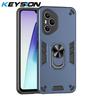 KEYSION Shockproof Armor Case for HONOR 400 Pro 5G Soft Silicone+PC Metal Ring Stand Phone Back Cover for Huawei Honor 400 5G