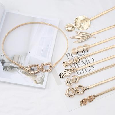 Metal Spring Belt Women'S Dress Shirt Sweater Elastic Elastic Waist Chain Waist Seal