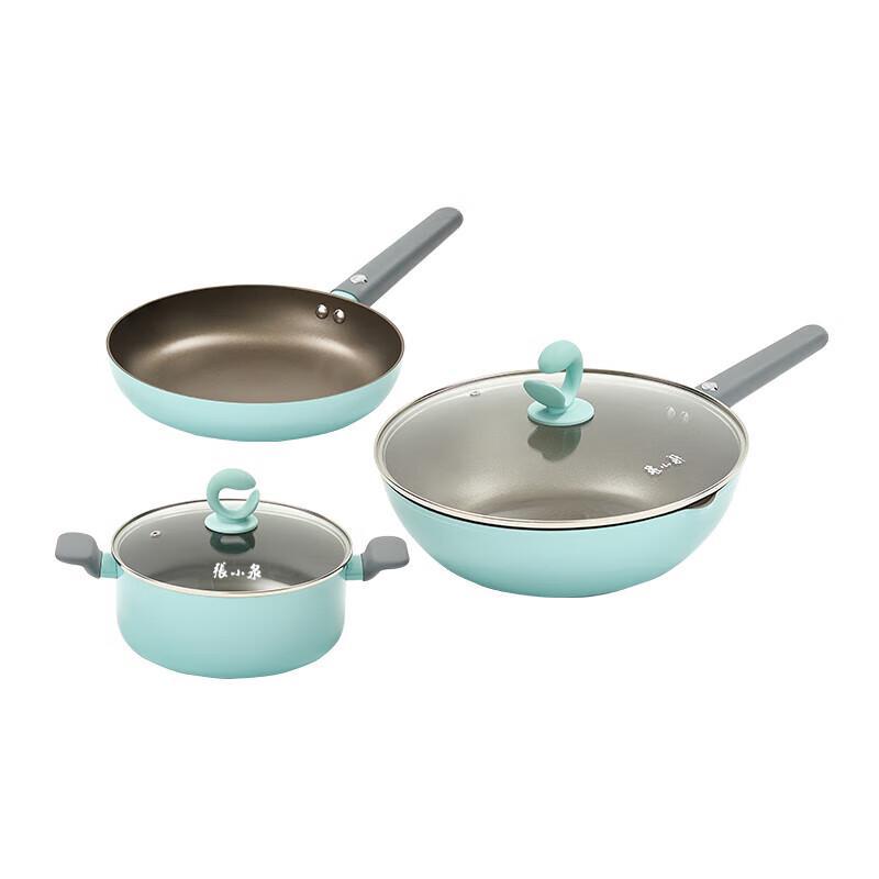 Набор ножей Zhang Xiaoquan из 3 предметов с титановым покрытием и узором  рыба