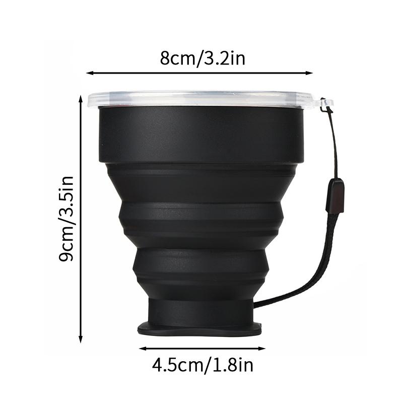 200ML Silicone Folding Cup Portable Collapsible Foldable Cup For Picnic Drinking Mug Heat Resistant Telescopic  Camping Cups