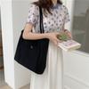 Chic And Sweet Canvas Tote Bag Geometric Print Large Capacity Shoulder Bag For Students