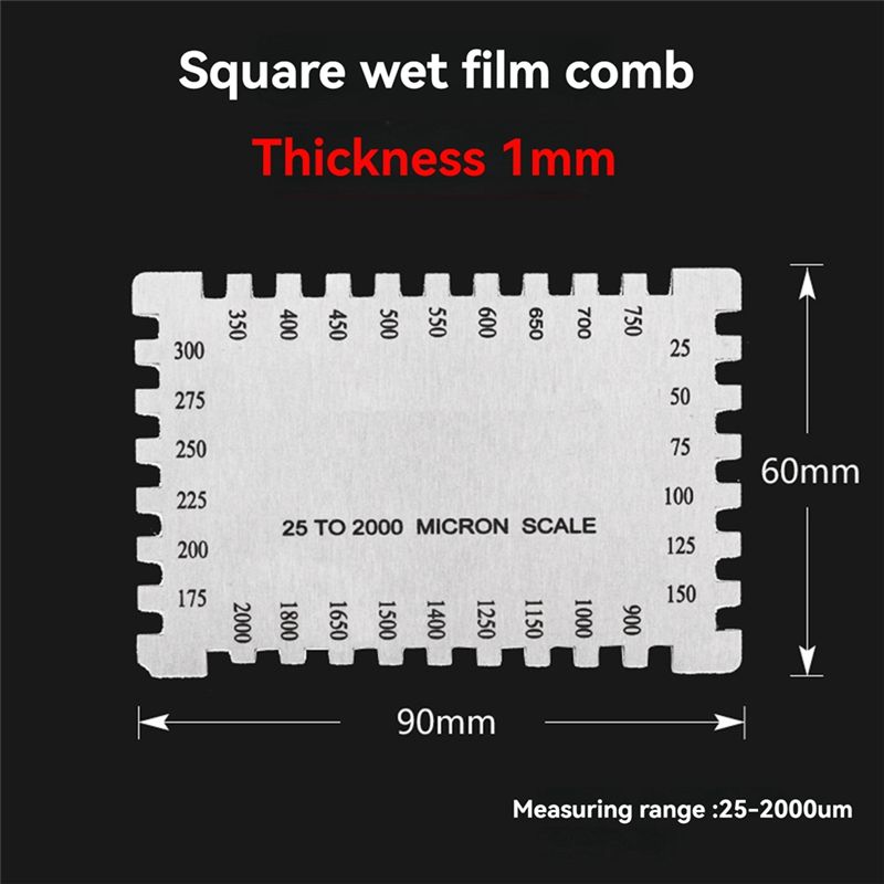 AEE4-Stainless Steel Wet Film Comb Paint Coating Wet Film Thickness Gauge Comb Gauge Film