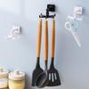 Rotated Punch-free Rotatable Wall Mounted Door Hook Clothes Hanger Kitchen Organizer Towel Rack