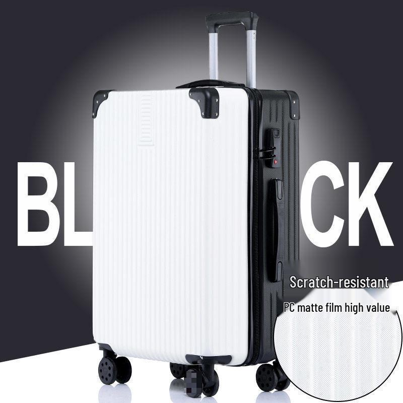 Korean Style Unisex Travel Suitcase: Universal Wheels, Large Capacity, Leather, Combination Lock, Aluminum Frame