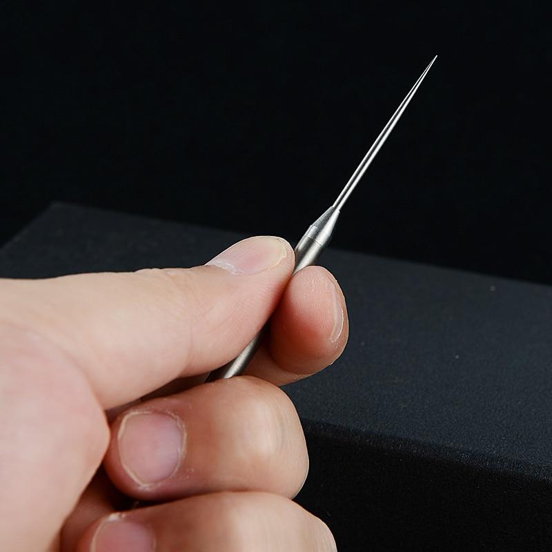 Titan-Zahnstocherhalter, Obstgabel, Outdoor, EDC, Zahnstocherhalter, wasserdichte Tasche, umweltfreundlich, für Reisen, Camping, Werkzeug