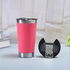 8pcs Lusella Tumbler 16oz Stainless Steel Beer Mug, Double Wall Vacuum Insulated Tumbler, Cup Lid with Bottle Opener, Keeps