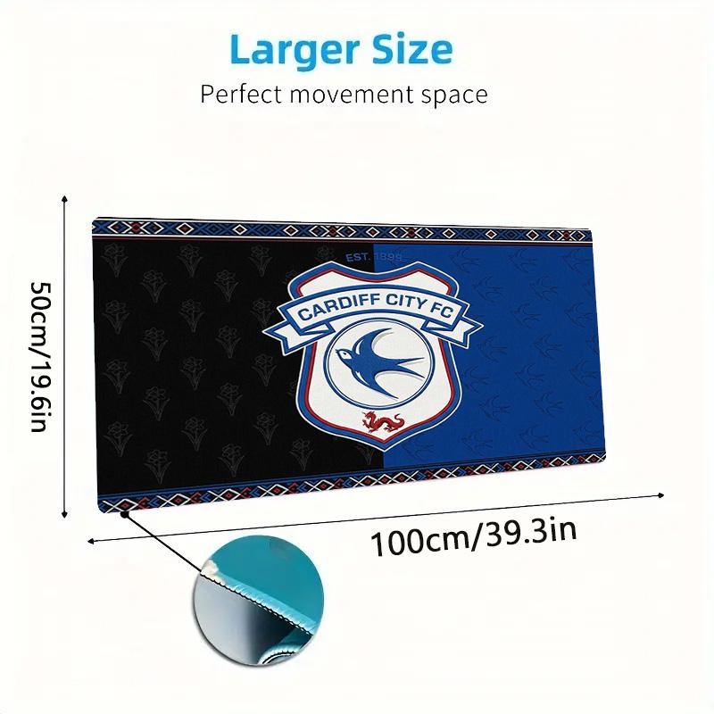 Cardiff City FC Color Mouse Pad Large Gaming Table Cushion Non-slip Laptop Tablet Big Mousepad XXL Mat Mini PC Playmat With Lock edge