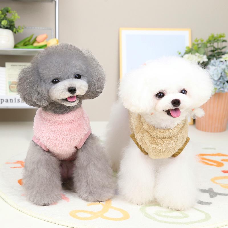 Maglione a Due Gambe per Animali Domestici Autunno/Inverno: Pile Accogliente per Cani e Gatti, Disponibile in Cinque Colori.