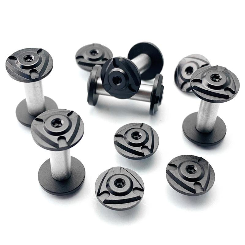 10 Sets/lot Stainless Steel Material Knife Handle Spindle Rivets Locking Screws Nails Bolts Fastener Bolt Buckle DIY Make Parts
