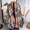 Popular Imitation Cashmere Scarf Women's Ethnic Style Shawl Warm Retro Jacquard Fringed Outer Shawl