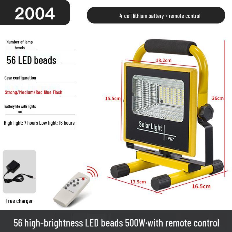Rechargeable Super Bright Floodlight for Emergency, Construction, and Outdoor Use