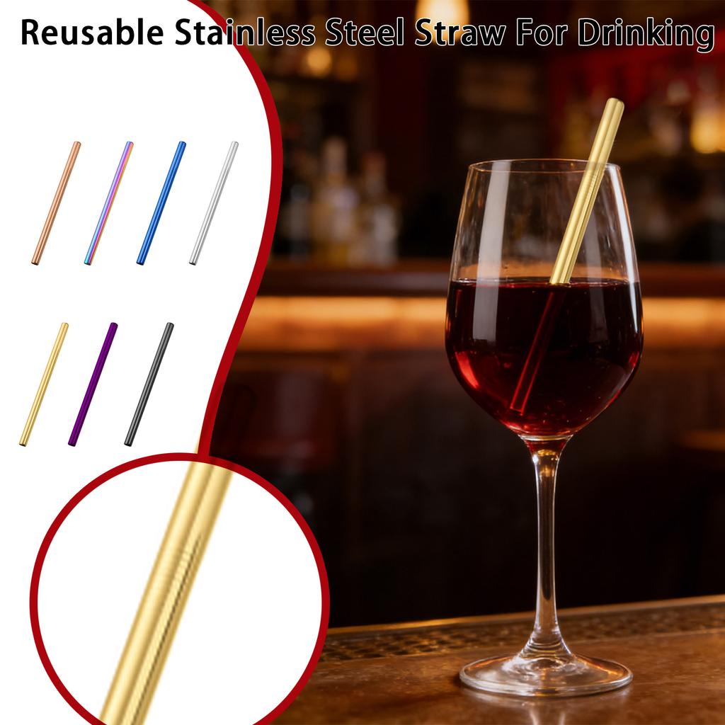 Reusable Drinking Straw Silicone Straw Long Straw Plastic Straw for Multi-Purpose Drinking and Everyday Use