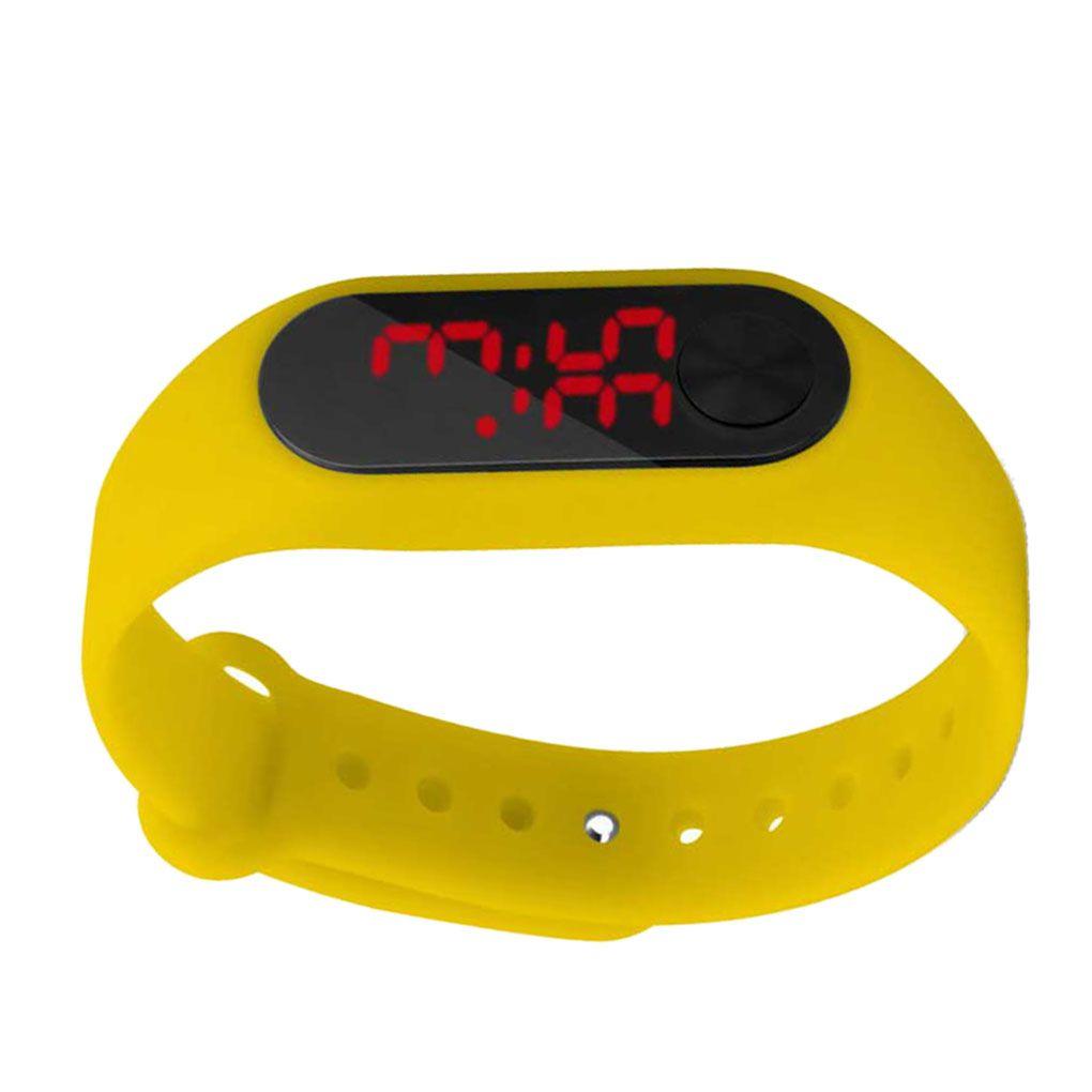 Ultra Thin Boys Girls Silicone Rubber Band LED Digital Sport Fitness Wrist Watch