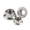 304 Stainless Steel Hex Flange Nut with Anti-Slip Washer, M3-M16