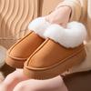 Women's Winter Non-Slip Plush Slippers - Thick-Soled, Warm Indoor Cotton Slippers