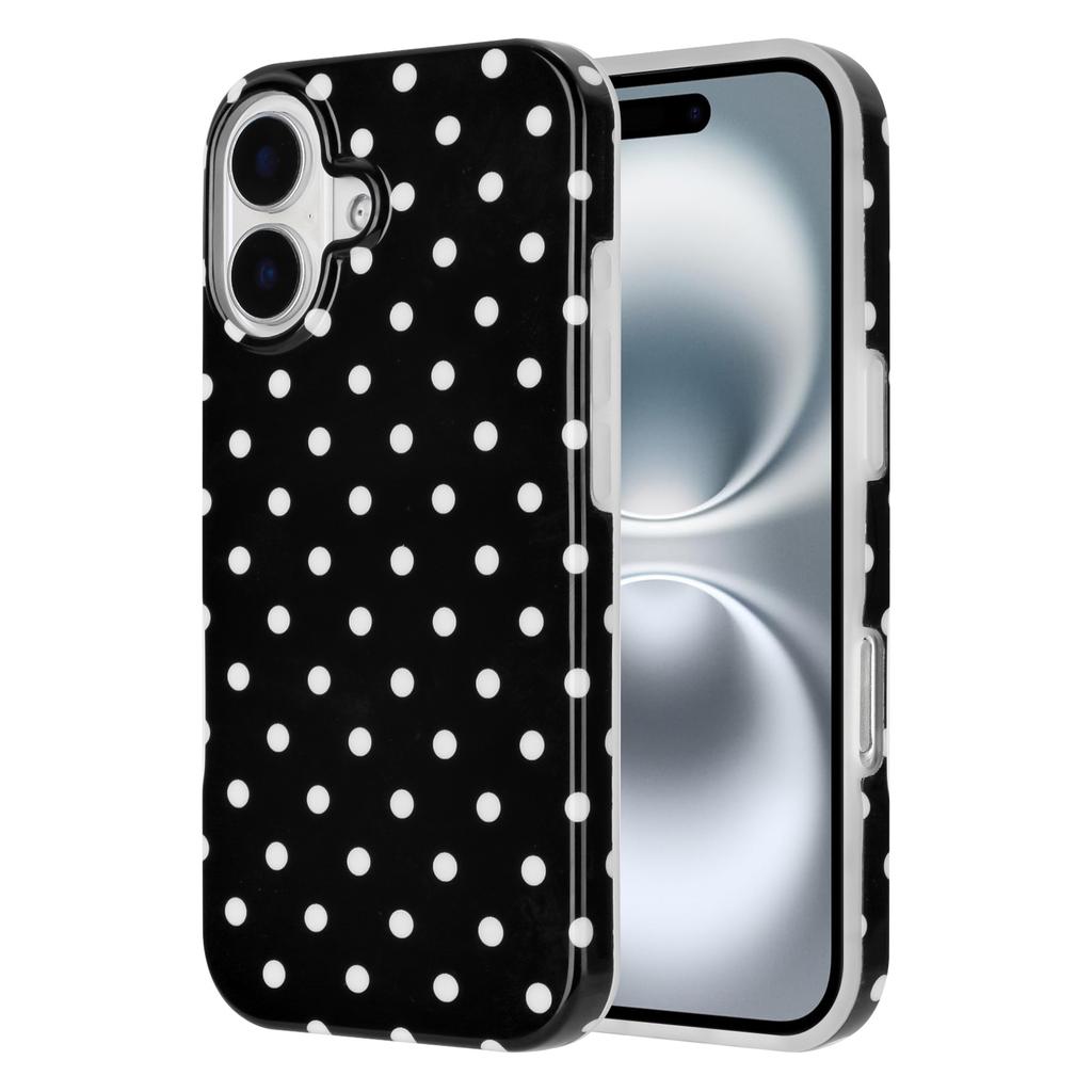 For iPhone 16 Plus Case Dot Design IMD TPU Phone Back Cover