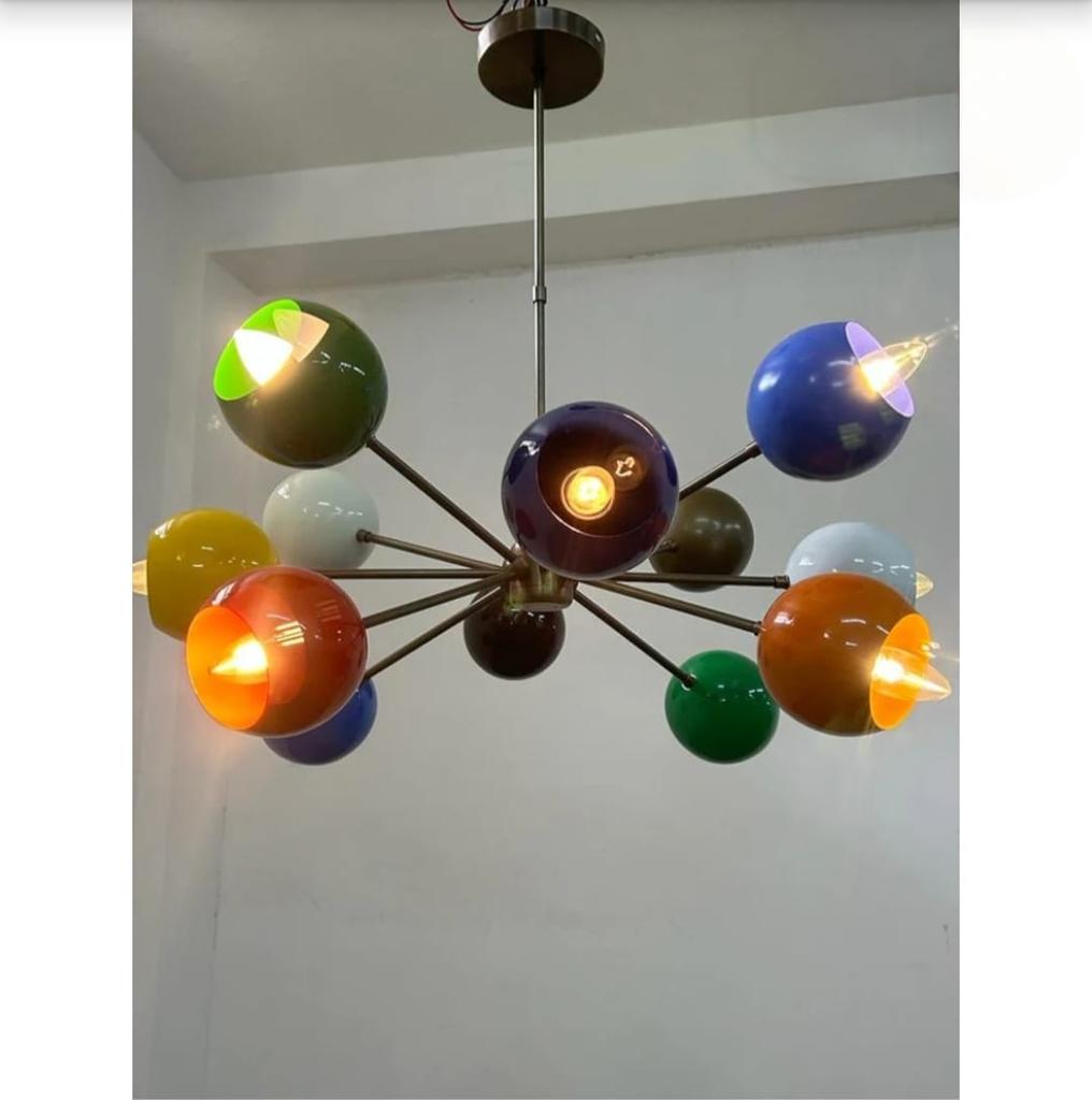 12 Multi Color Modern Sputnik Chandelier Mid Century Ceiling Light Fixture Ceiling Light