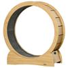 30" Wooden Cat Running Wheel with Brake, Natural Wood Finish