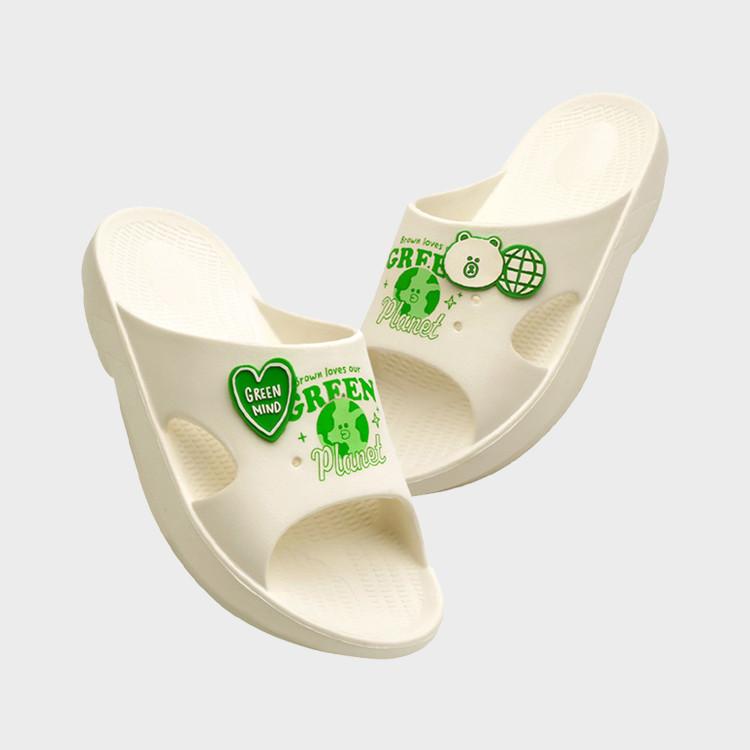 

LINE FRIENDS Тапочки Gunjong Brown On Green Eco Green EVA (230-260 мм)