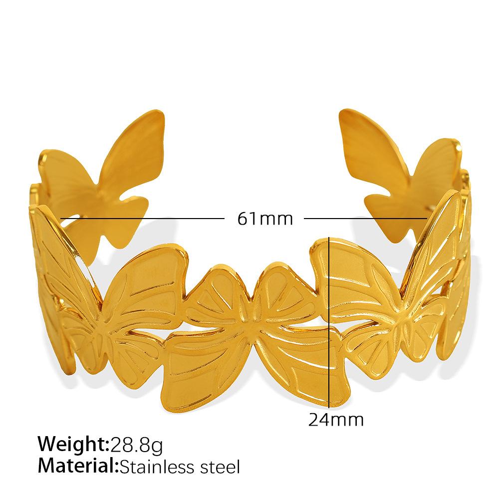 

2026 Bracelet Butterfly Leaf Bracelet Hollow Style High Sense Fashion Single Item Women Resizable