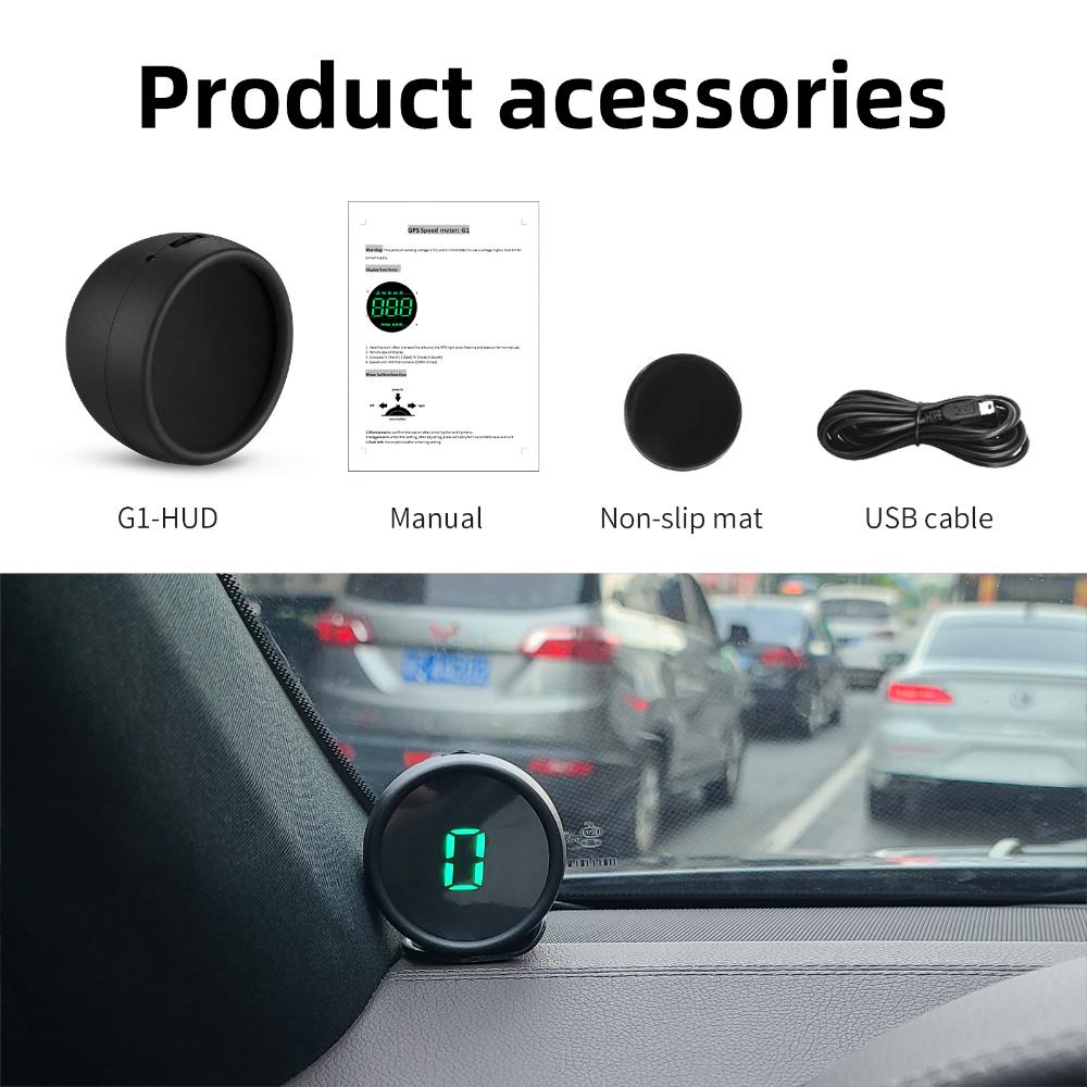 G1 GPS HUD Head Up Display Car Electronics Projector Display Digital Car Speedometer Speed Over Speed Alarm Windshield On-board