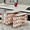 Multi-Layer Sliding Egg Storage Box for Fridge with Automatic Replenishment