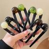 French Twist Pearl Beads Hair Stick Hair Clip Acetate U-Shaped Hair Fork Hairpin Tortoise Women Hair Bun Comb Hair Accessories