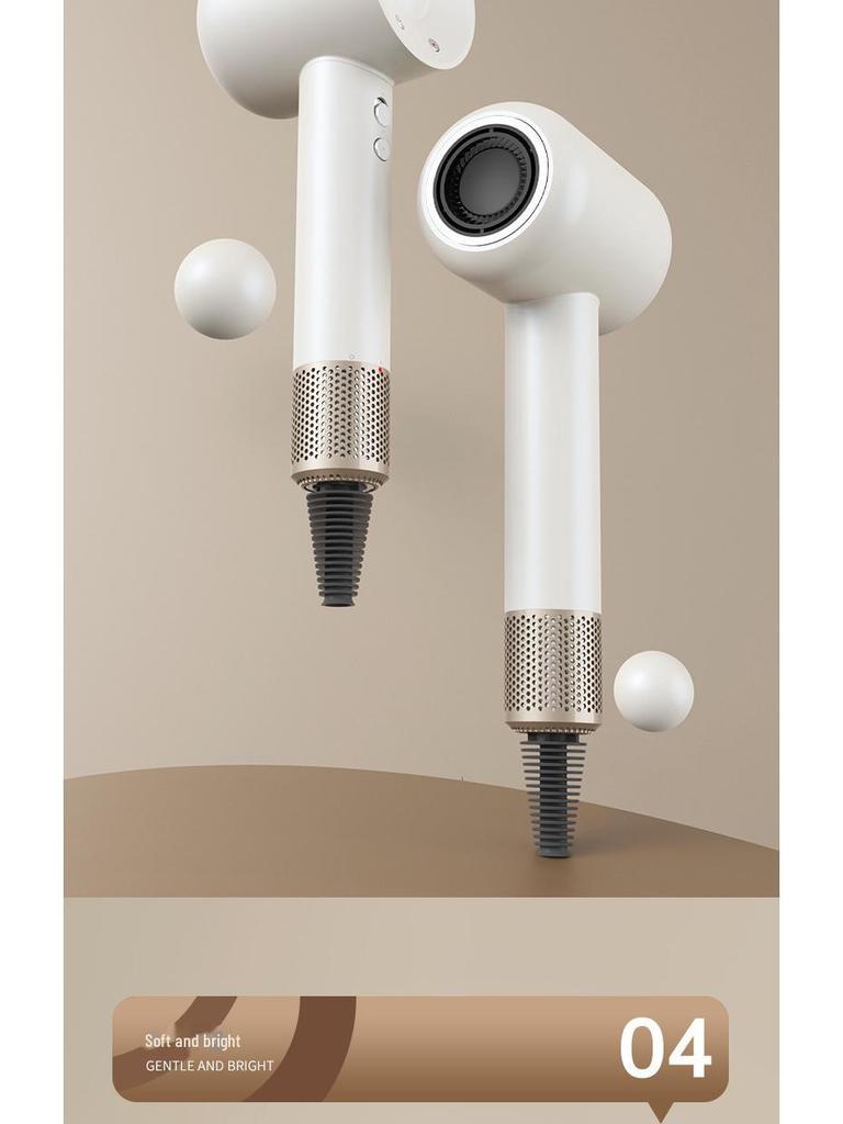 High-Power Ionic Hair Dryer: Leafless Design, Fast-Drying, Suitable for Home and Salon.
