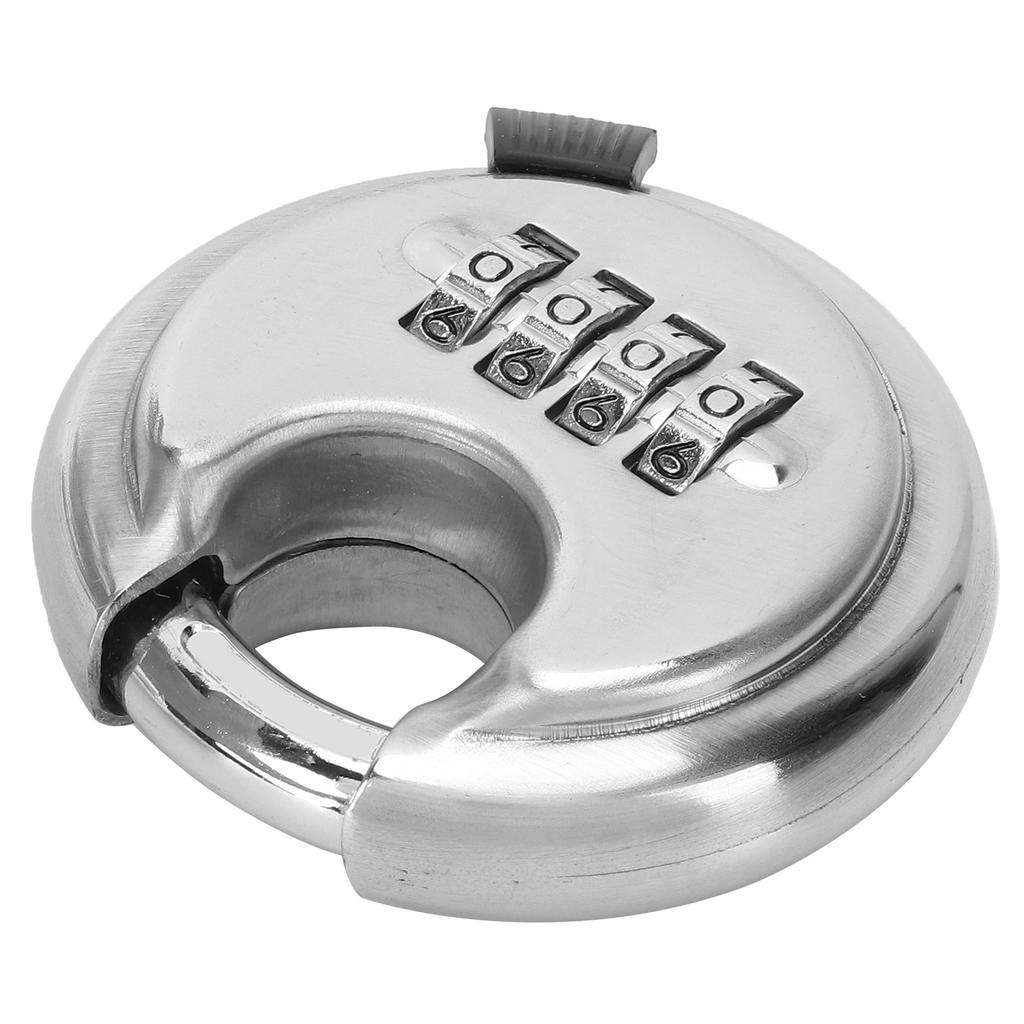 4 Digit Combination Disc Padlock with Hardened Steel Shackle Lock for Trailer Garage Storage Unit Sheds