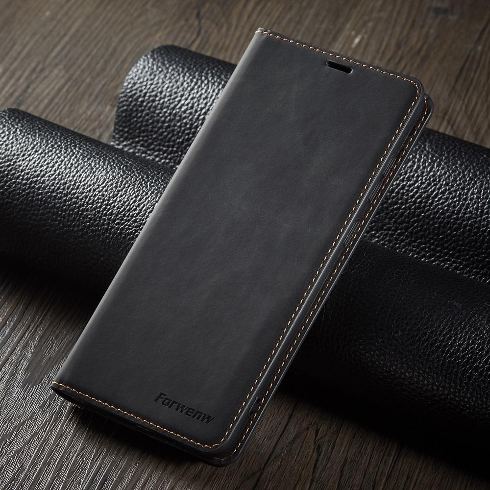 

Кожаный чехол для Samsung Galaxy A72 A52 A42 A32 A22 4G A12 5G A03s A04S A21s Чехол-книжка S21 S20 Ultra FE S10 S9 S8 Plus S7 Edge For A72 (4G 5G) чёрный