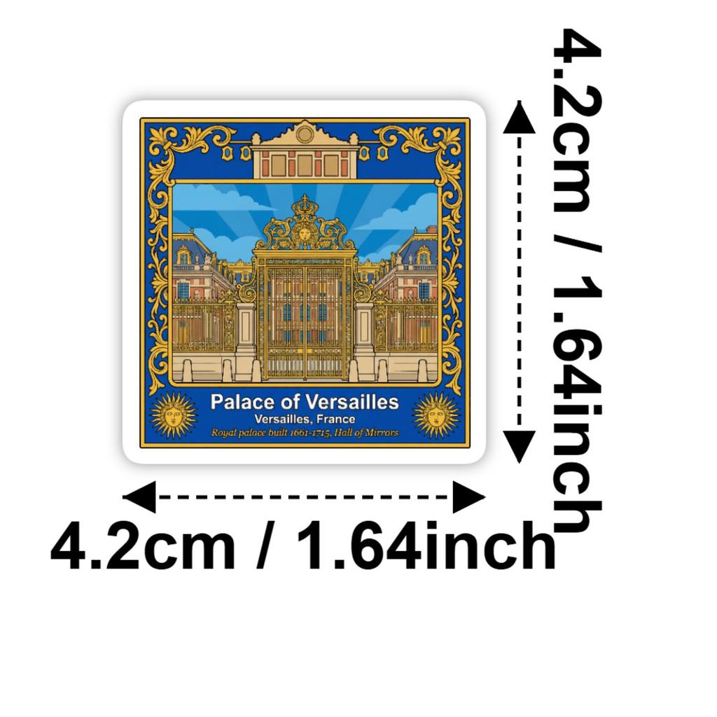 50/100Pcs Vintage Travel World Landmark Stickers Thick Waterproof DIY for Suitcase Notebook Diary Stationery Box Desk Decals