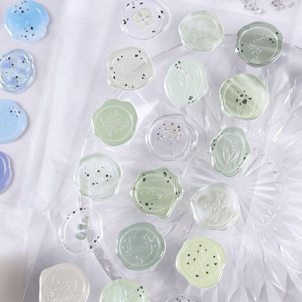 Decorative Wax Seals Stamp Sticker Transparent Envelope Seal Sticker DIY Scrapbooking