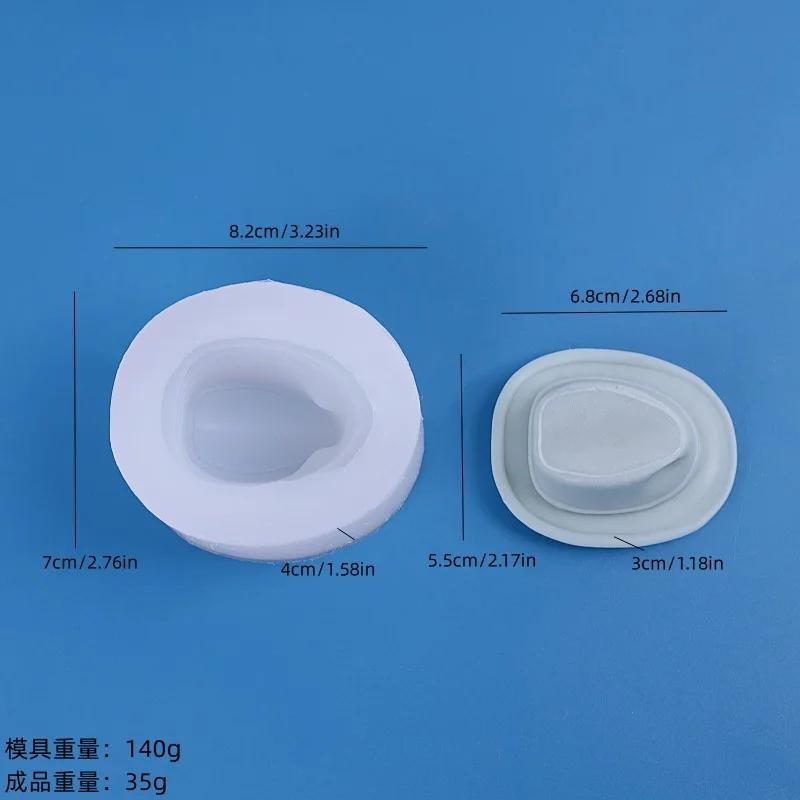 

3D Cowboy Hat Candle Mold, DIY Soap Resin Cement Gypsum Silicone Mould, Chocolate Baking Products, Home Decoration Crafts