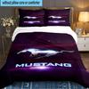 3PCS Mustang Bedding Set,Including 1pc Duvet Cover And 2pcs Pillowcases Perfect for Bedroom, Dormitory, Large Size Fan Christmas Gift