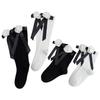 Lolita Jk Schleife Mittelhohe Socken 3D Kamelienblume Krawatten-Socken Ballett Sommer Dünne Schwarz-Weiß Socke Y2K Partykleider Socken