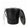 Ash Pail Space-Saving Hearth Container with Handle Safe Cleanup for Householders