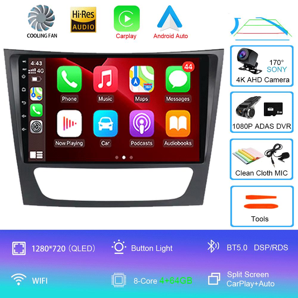 Pentru Mercedes-Benz E-class W211/CLS-class 2005-2008 2din Radio Auto Android 14 Player Multimedia Auto GPS WIFI Carplay DSP Monitor