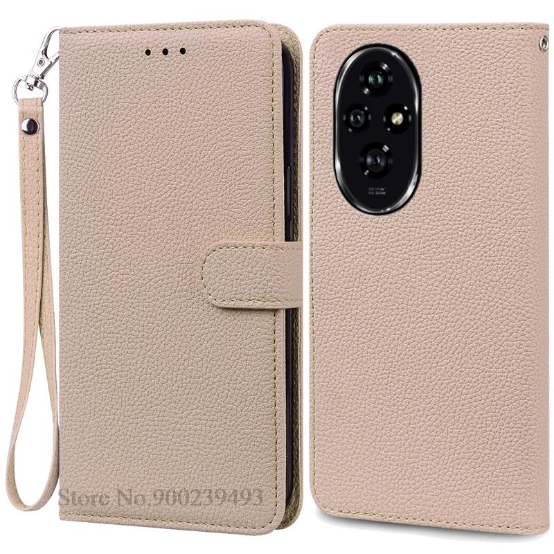For Honor 200 Case Honor 200 Pro Case Silicone Pu Leather Wallet Case For Honor 200 5G Phone Case For Honor 200 Pro Cover Fundas