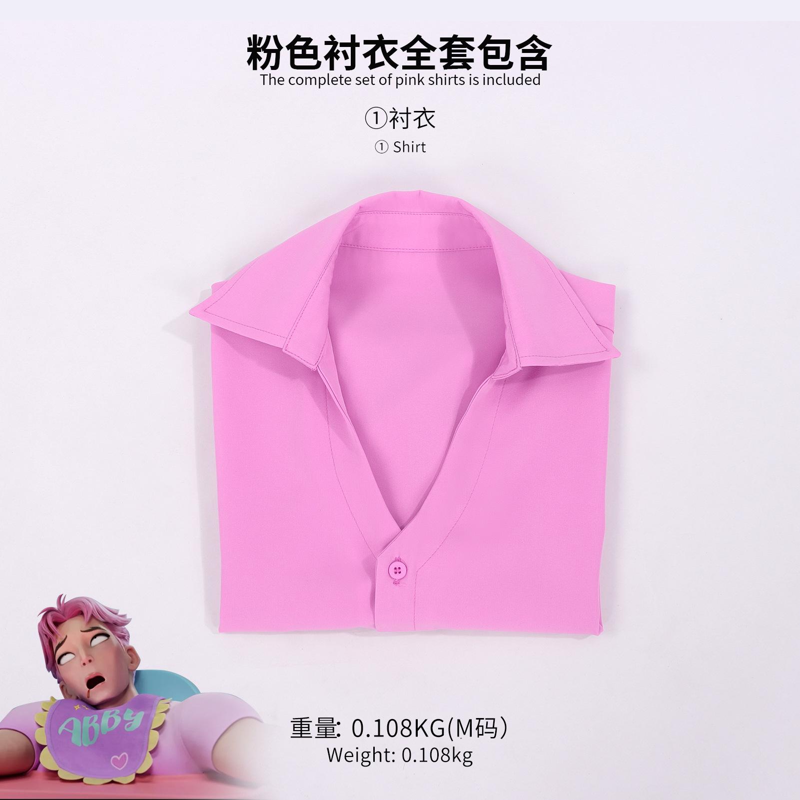 

K-Pop Костюм для косплея охотника на демонов Shaka Boys Devil Boy Group Abby Romance Аниме розовая рубашка S