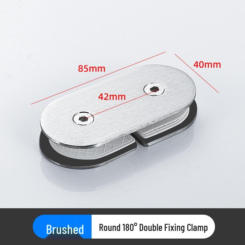 Stainless Steel 180° Glass Partition Clip for Stair Handrails