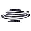 8pcs/set Glossy Black Car Front Upper Bumper Grille Molding Trim Protector Sticker Fit For Honda Civic 2016 2017 2018