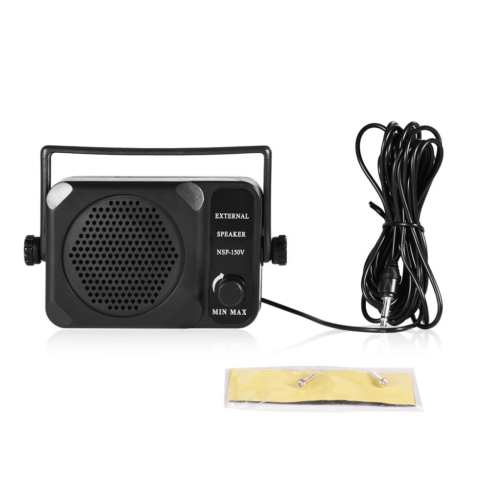 

1PC Mini Portable 3.5mm External Speaker for Yaesu Icom Car Two Way Radio Black