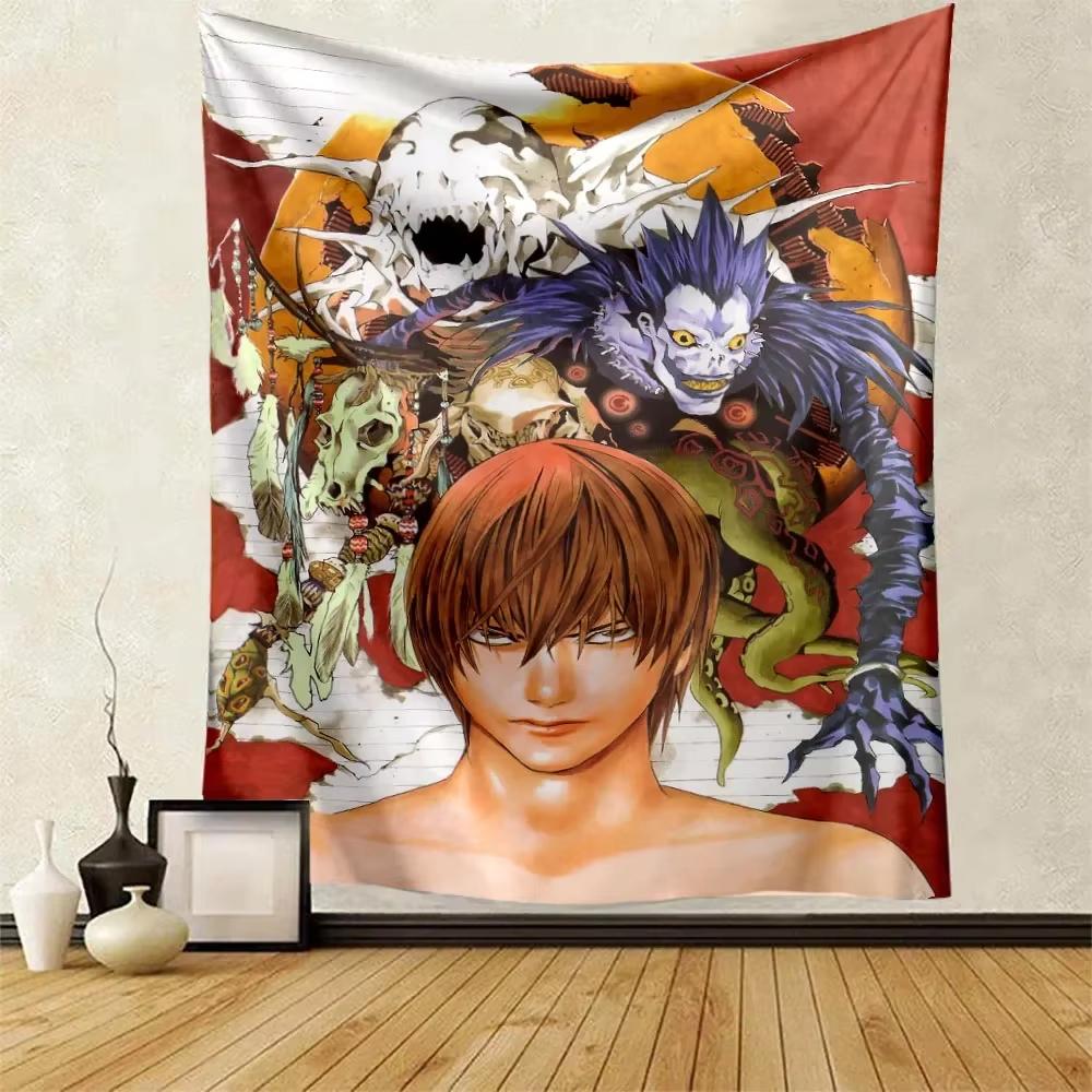 Mysterious Horror Anime Tapestry, Manga-Inspired Dark Room Wall Decor, Japanese Manga Posters, Home Decor