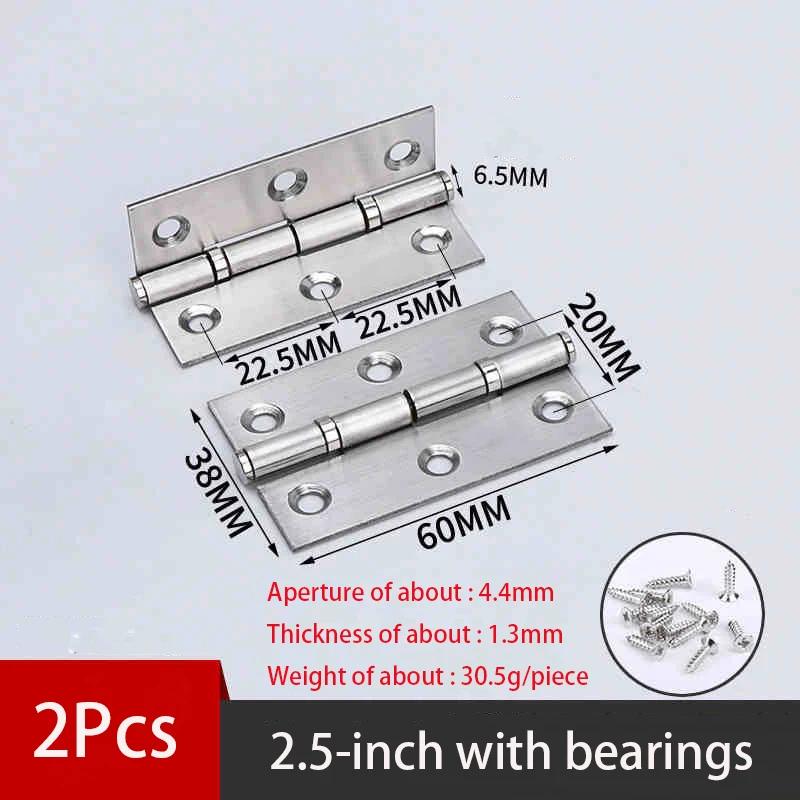 2Pcs Silvery Stainless Steel Hinge Door Connectors Cabinet Door Drawer Accessories Furniture Hinge Hardware Accessories