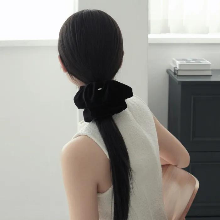 NOCTURN GRACE VELVET LARGE SCRUNCHIE (4COLOR)