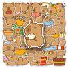 51 Capybara Graffiti Stickers: Cute Cartoon Animal Decals for Suitcases & Phone Cases