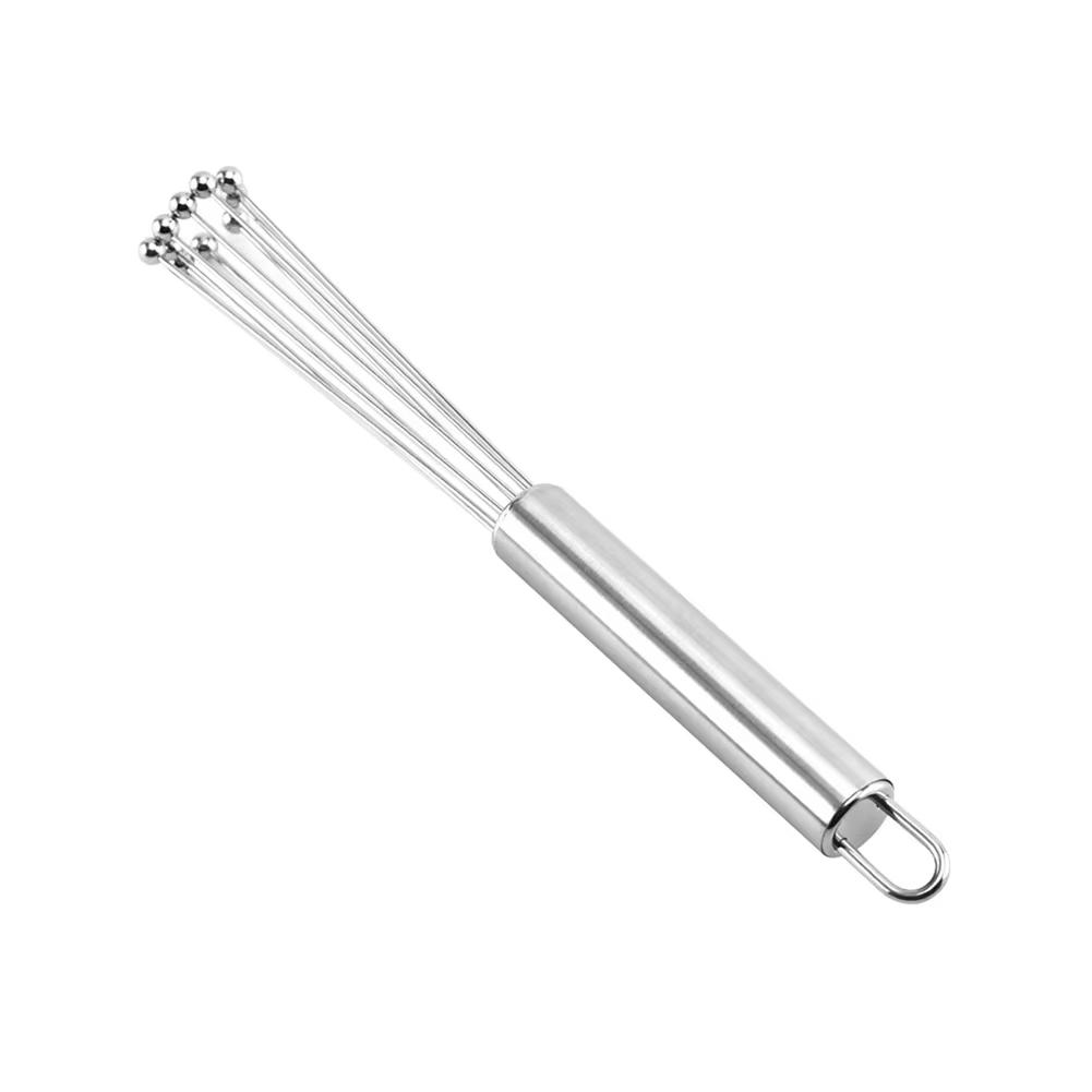 1PC Stainless Steel Ball Whisk Set Kitchen Whisk Wire Egg Whisk for Cooking Blending Whisking Beating Stirring Egg Baking Tool