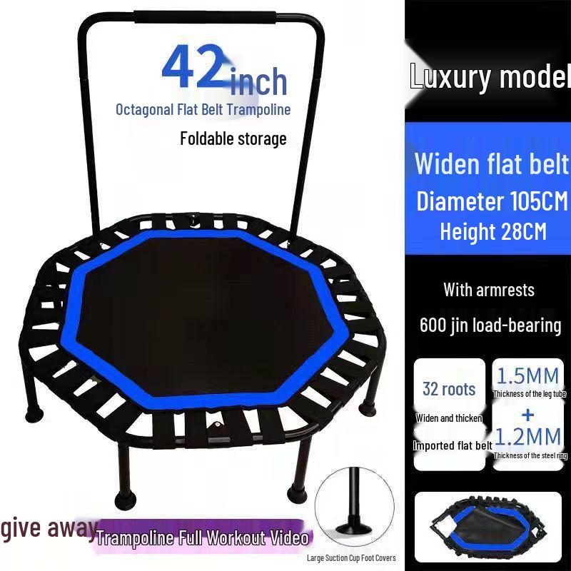 Indoor Trampoline for Kids & Adults: Compact Bouncing Bed for Home Use