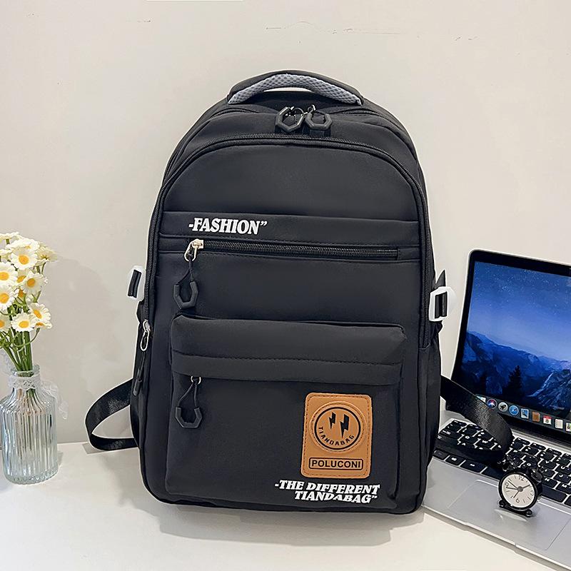 Retro Contrasting Color Backpack Large Capacity Workwear Schoolbag for Men and Women High School Students Computer Bag High Value Travel Backpack